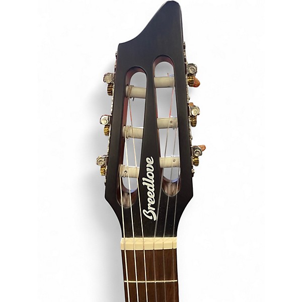 Used Breedlove Discovery Dreanought Cutaway NYLON Natural Classical Acoustic Electric Guitar