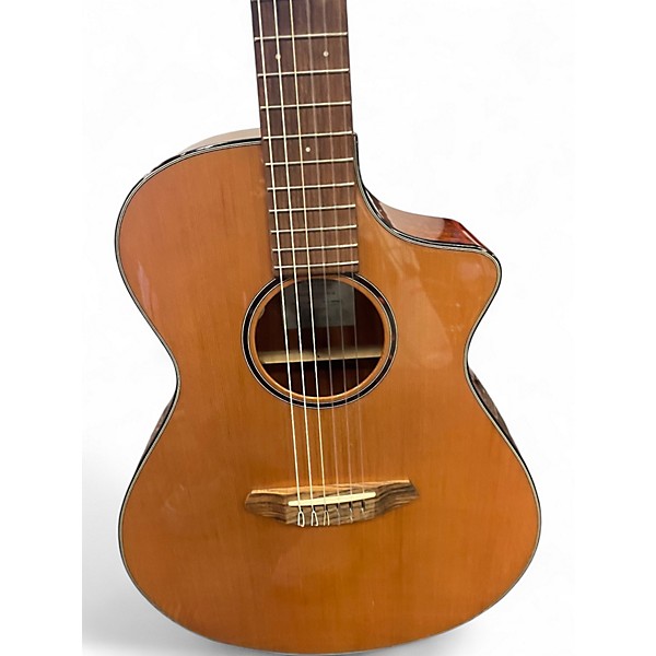 Used Breedlove Discovery Dreanought Cutaway NYLON Natural Classical Acoustic Electric Guitar