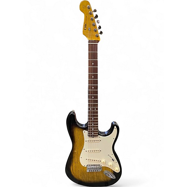 Used Chc CUSTOM 2 Tone Sunburst Solid Body Electric Guitar
