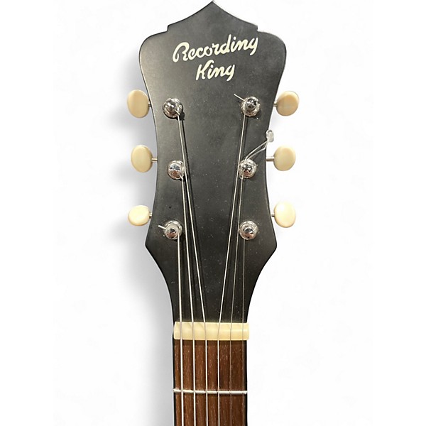 Used Recording King RPS-7-E-MBK Black Acoustic Guitar