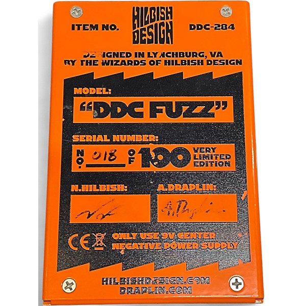 Used Hilbish Design DDC Fuzz Effect Pedal