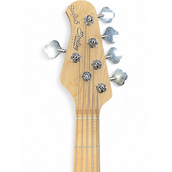 Used Sterling by Music Man sting ray 5 left handed 2 Color Sunburst Electric Bass Guitar