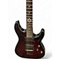 Used Schecter Guitar Research Hellraiser Deluxe Maroon Solid Body Electric Guitar