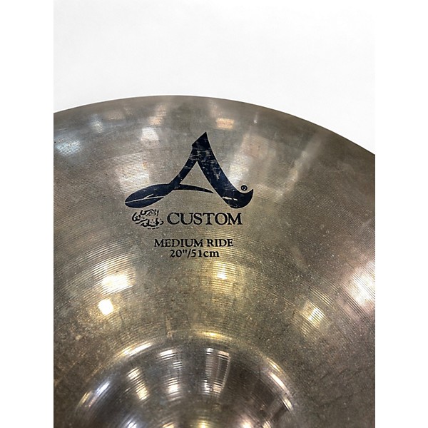 Used Zildjian 20in A Custom Medium Ride Cymbal