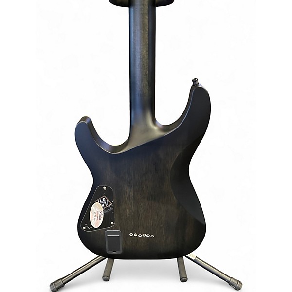 Used Schecter Guitar Research C1 Platinum Translucent Black Solid Body Electric Guitar