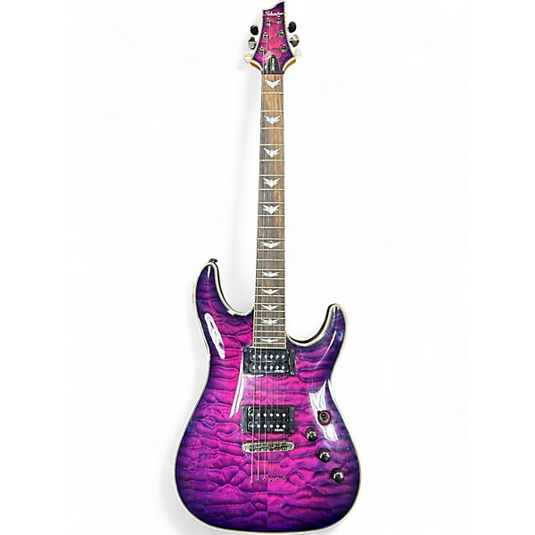 Used Schecter Guitar Research Omen Extreme 6 Purple Solid Body Electric Guitar