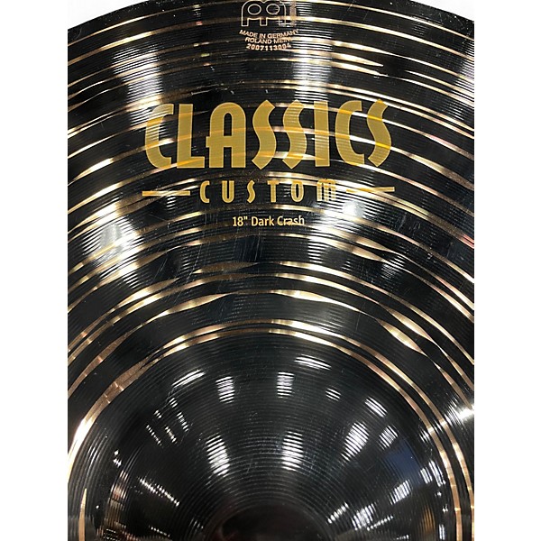 Used MEINL 18in Classic Custom Dark Crash Cymbal