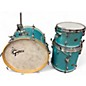 Used Gretsch Drums 3 Piece ROUND BADGE AQUA TURQ Drum Kit thumbnail