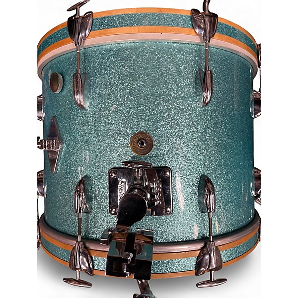 Used Gretsch Drums 3 Piece ROUND BADGE AQUA TURQ Drum Kit