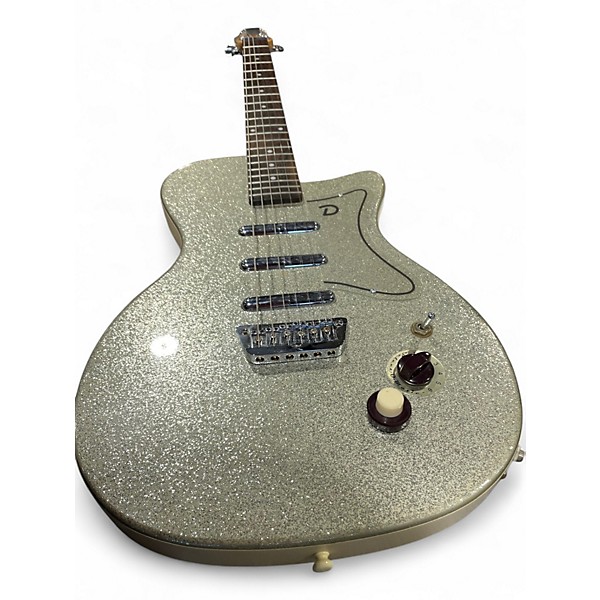 Used 1990s Danelectro U3 Silver Solid Body Electric Guitar