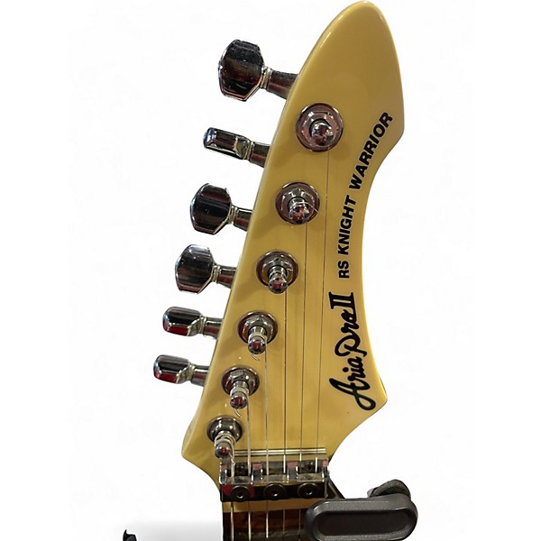 Used 1980s Aria PRO II RS KNIGHT WARRIOR Cream Solid Body Electric Guitar