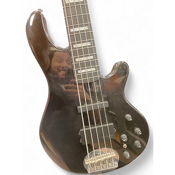 Used Lakland 55-02 Skyline Series 5 String Black Electric Bass Guitar