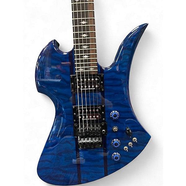 Used B.C. Rich Mockingbird ST transparent blue Solid Body Electric Guitar