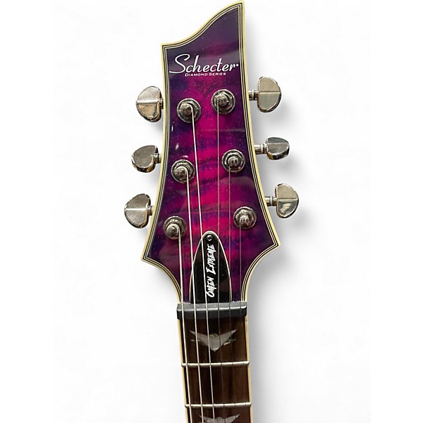 Used Schecter Guitar Research Omen Extreme 6 electric magenta Solid Body Electric Guitar