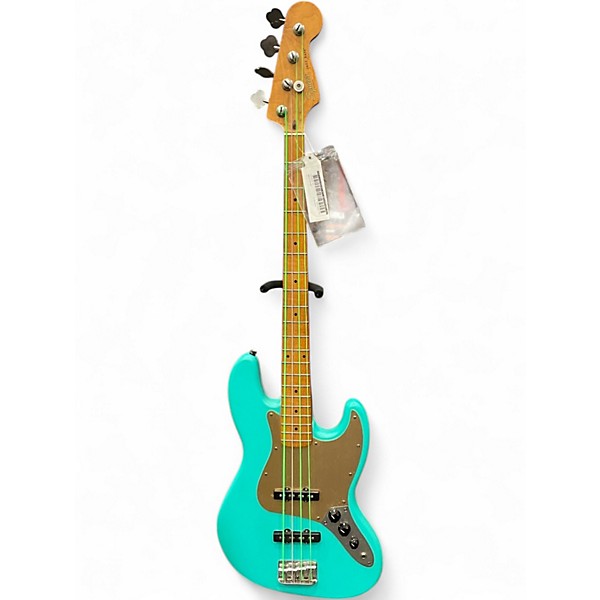 Used 2022 Squier 40TH ANNIVERSARY JAZZ BASS Seafoam Green Electric Bass Guitar