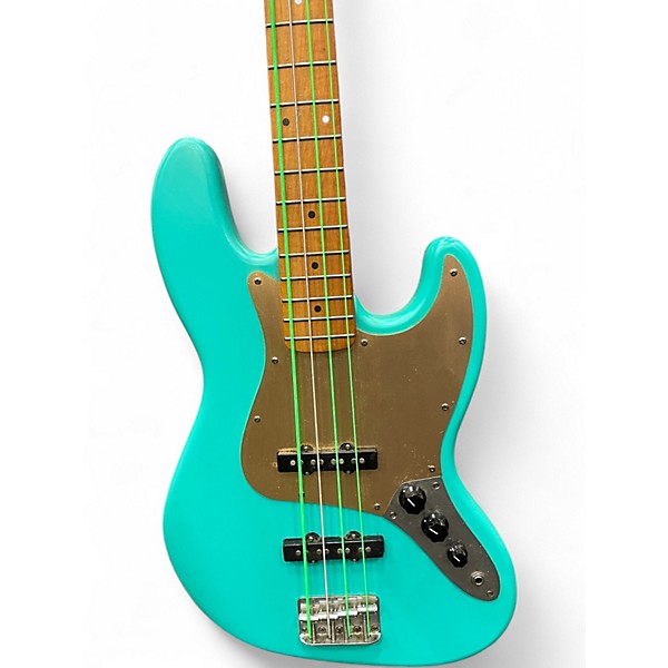 Used 2022 Squier 40TH ANNIVERSARY JAZZ BASS Seafoam Green Electric Bass Guitar