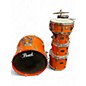 Used Pearl 5 Piece Export Trans Orange Drum Kit thumbnail