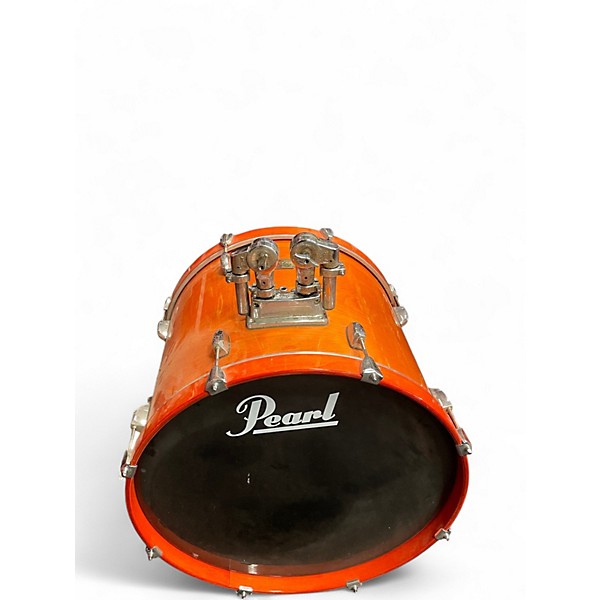 Used Pearl 5 Piece Export Trans Orange Drum Kit