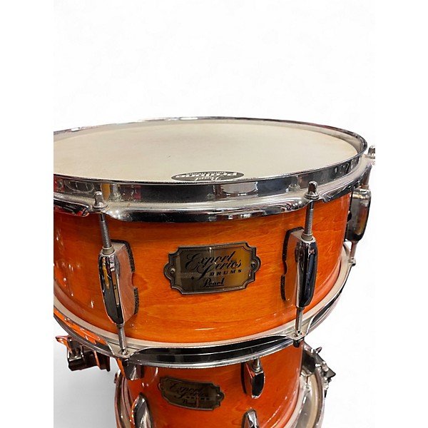 Used Pearl 5 Piece Export Trans Orange Drum Kit