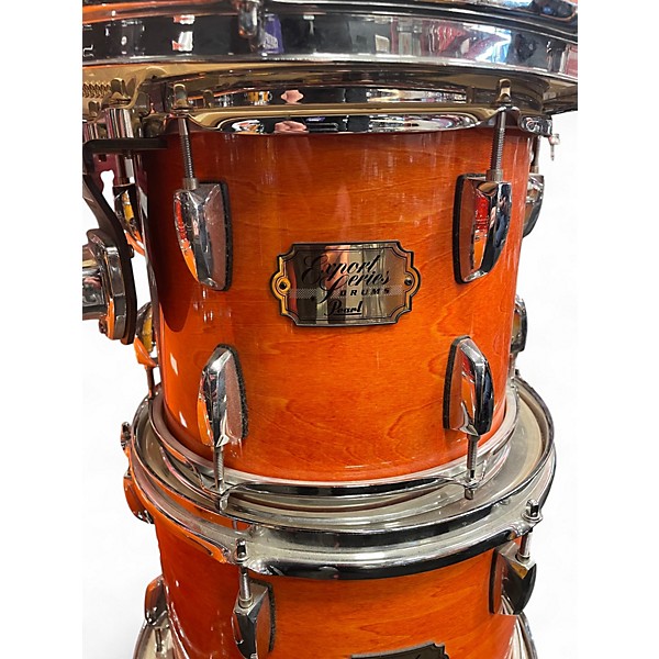 Used Pearl 5 Piece Export Trans Orange Drum Kit