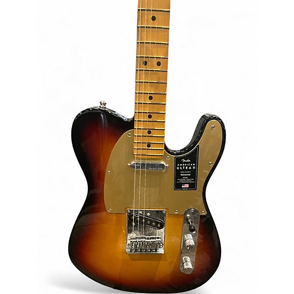 Used Fender American Ultra II Telecaster 3 Tone Sunburst Solid Body Electric Guitar