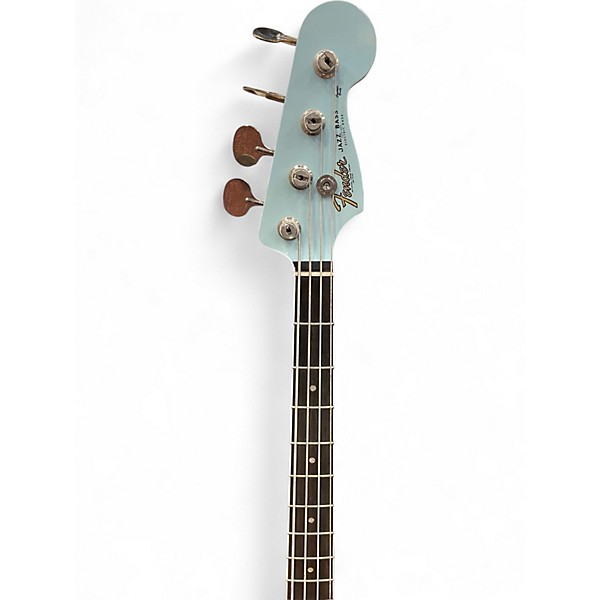 Used Fender Gold Foil Jazz Bass Sonic Blue Electric Bass Guitar