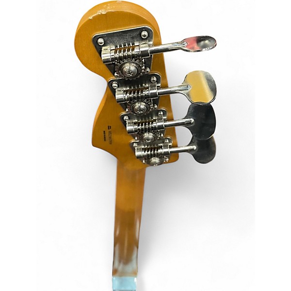 Used Fender Gold Foil Jazz Bass Sonic Blue Electric Bass Guitar