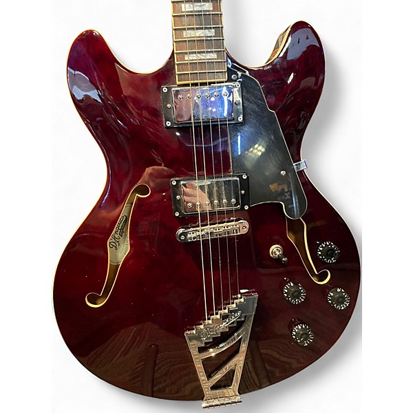 Used D'Angelico PSDCTPWI Wine Red Hollow Body Electric Guitar