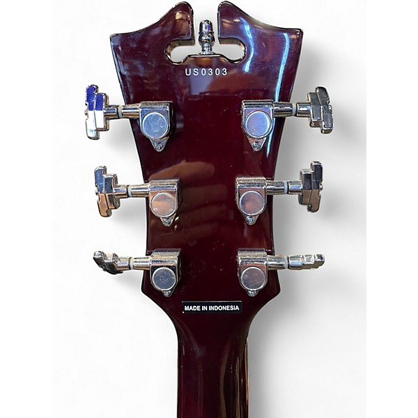 Used D'Angelico PSDCTPWI Wine Red Hollow Body Electric Guitar