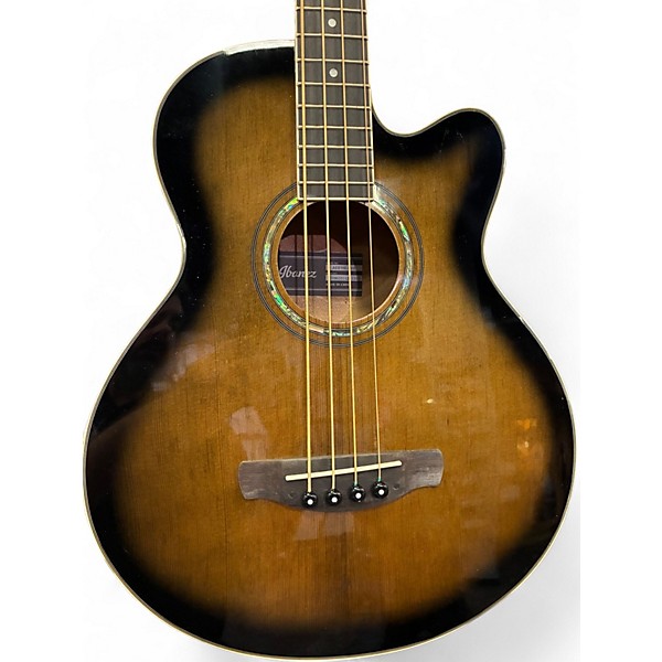 Used Ibanez AEB10E-DVS Violin Burst Acoustic Bass Guitar