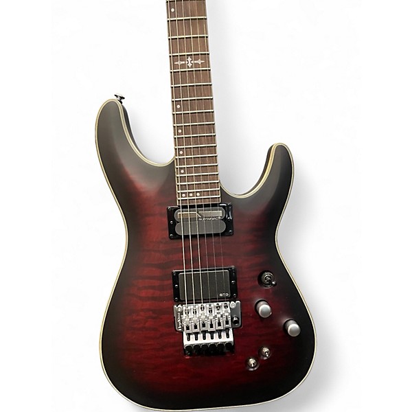 Used 2019 Schecter Guitar Research C-1 FRS PLATINUM RED Solid Body Electric Guitar