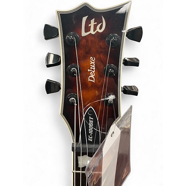 Used ESP LTD EC1000 deluxe  Evertune Brown Sunburst Solid Body Electric Guitar