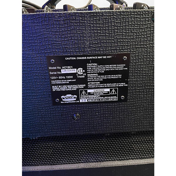 Used VOX AC15C1 15W Tube Guitar Combo Amp