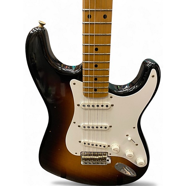 Used Fender Custom Shop 70th Anniversary Journeyman Relic Stratocaster 2 Tone Sunburst Solid Body Electric Guitar