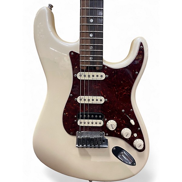 Used Fender American Elite Stratocaster HSS Shawbucker White Solid Body Electric Guitar