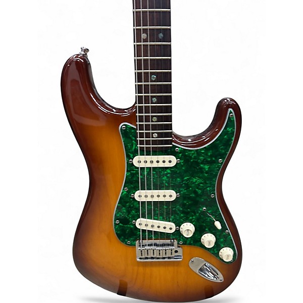 Used Fender American Deluxe Stratocaster 3 Tone Sunburst Solid Body Electric Guitar