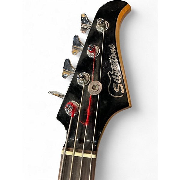 Used 2020s Silvertone SSLB-11/BK Black Electric Bass Guitar