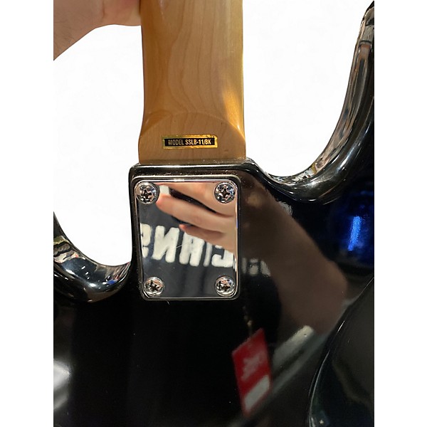 Used 2020s Silvertone SSLB-11/BK Black Electric Bass Guitar