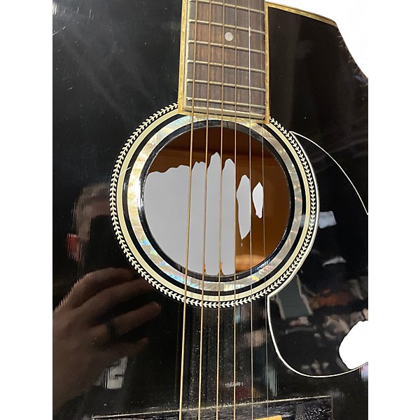 Used Esteban BLACK MIST  BLACK AND CREAM Acoustic Guitar