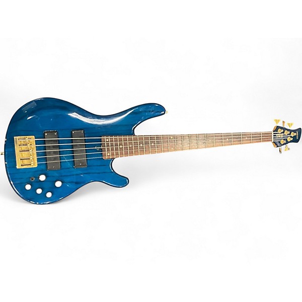 Used Yamaha trb5ii Trans Blue Electric Bass Guitar