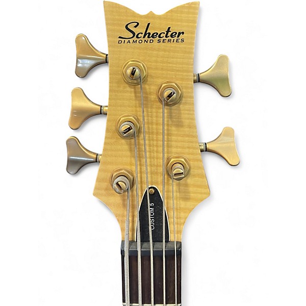 Used Schecter Guitar Research DIAMOND SERIES STILLETO Natural Electric Bass Guitar