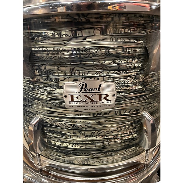 Used Pearl 9 Piece EXR EXPORT SERIES Silver Oyster Pearl Drum Kit