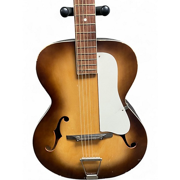 Vintage 1960s Silvertone Archtop Natural Acoustic Guitar