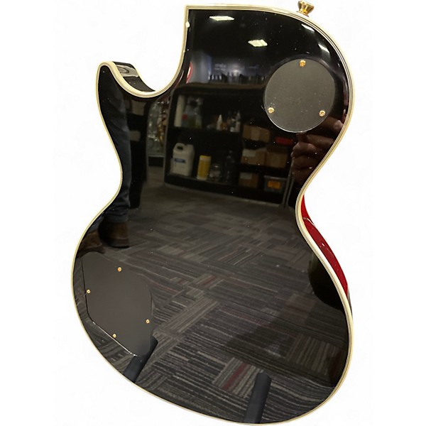 Used 2024 Epiphone Les Paul Custom P90 Black Solid Body Electric Guitar