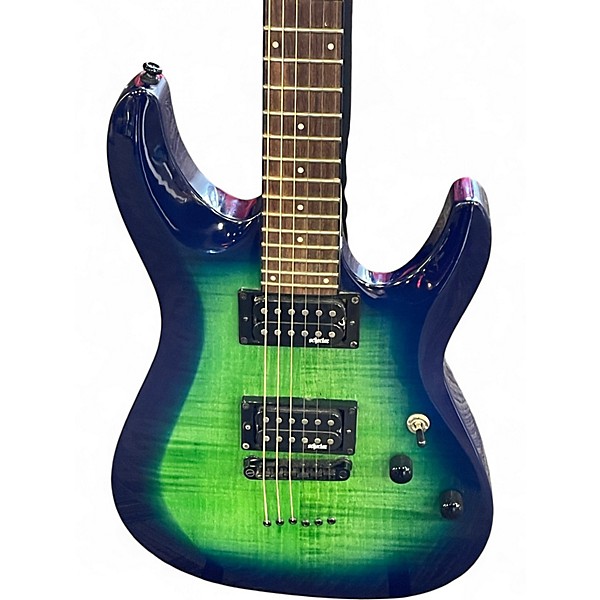 Used Schecter Guitar Research C-6 ELITE GREEN BURST Solid Body Electric Guitar