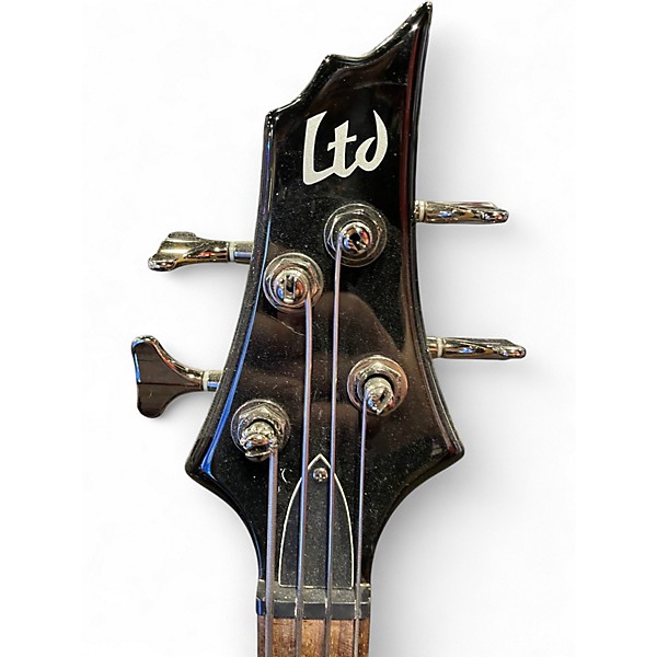 Used ESP LTD B4JR Short Scale 4 String Black Electric Bass Guitar