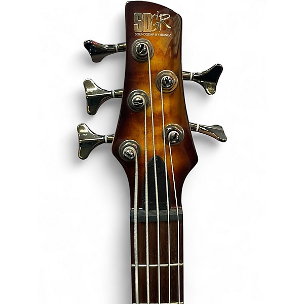 Used Ibanez SR405 5 String Sunburst Electric Bass Guitar