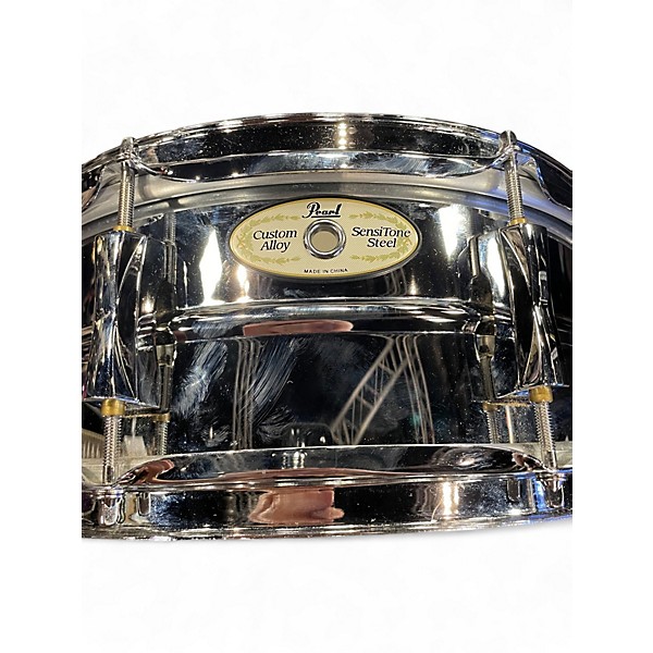 Used Pearl 5.5X14 Sensitone Snare steel alloy Drum