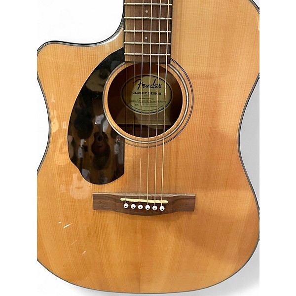 Used Fender cd60sce Natural Acoustic Electric Guitar