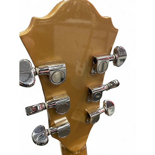 Used Ibanez AK75DGD1201 Metallic Gold Hollow Body Electric Guitar